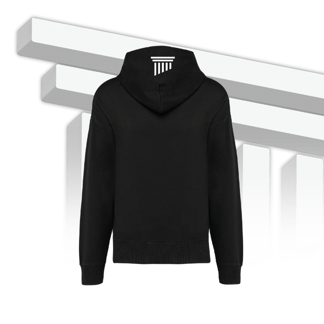 Felpa unisex oversize con cappuccio in felpa