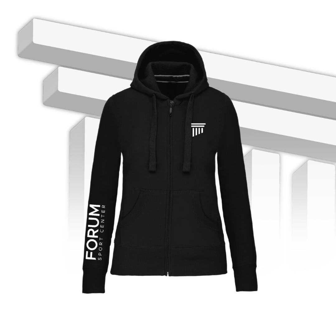 Felpa donna con cappuccio full zip